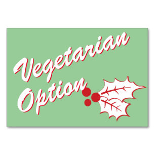 Cartão de Buffet Personalizado de Holly Holiday Re