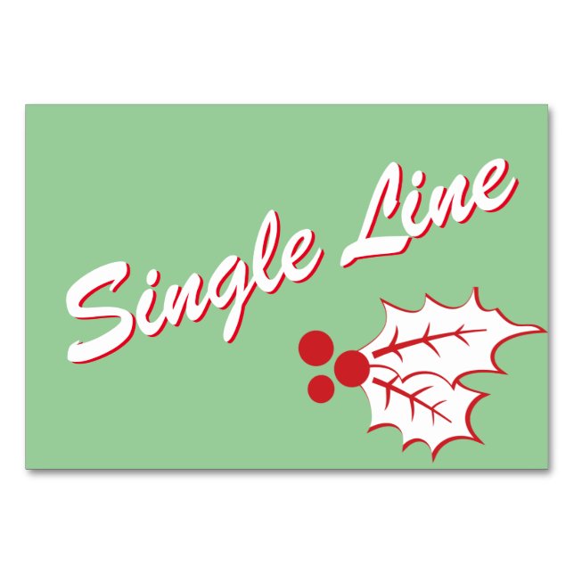 Cartão de Buffet Personalizado Holly de Natal Bril (Frente)