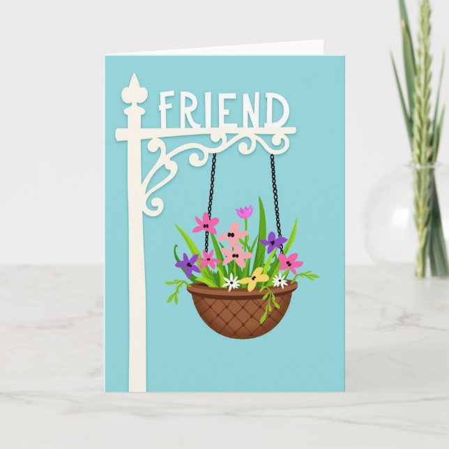 Cartão de Buquê do Dia das Mães para Amiga (Frente)