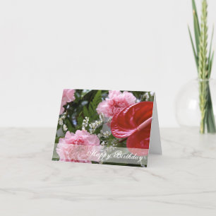 Cartão de Buquê Feliz Aniversário das Flores