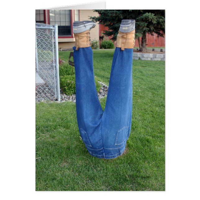 Cartão De cabeça para baixo no chão (Frente)