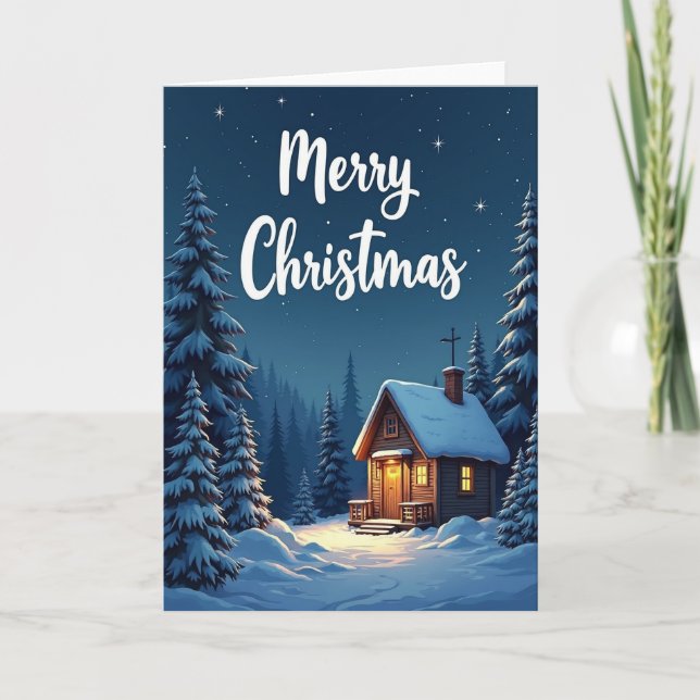 Cartão de Cabine Nevada de Natal Alegre (Frente)