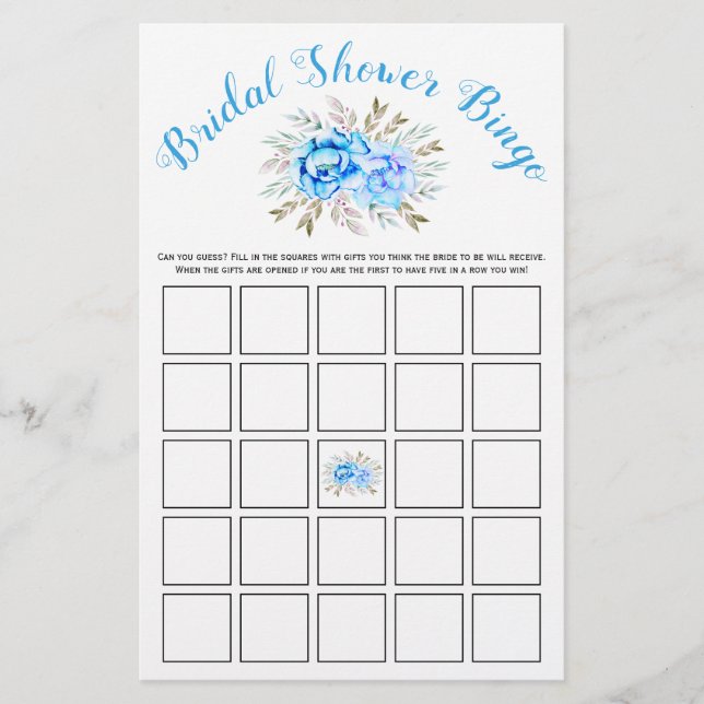 Cartão de caça com chá de panela de aquarela azul (Frente)