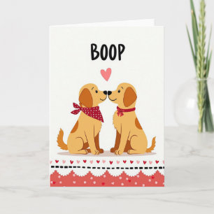 Cartão de Cachorrinho Boop de Dia dos Namorados