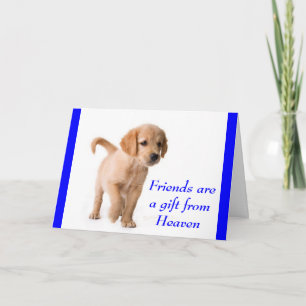 Cartão de Cachorro Filhote Golden Retriever Amizad