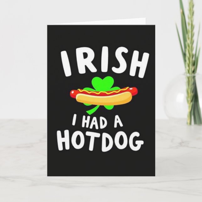 Cartão de Cachorro Quente Irlandês (Frente)