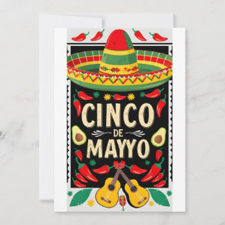 Cartão de Cacto da Festa Mexicana