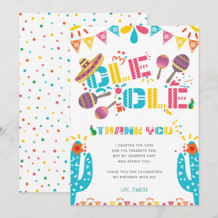 Cartão de Cacto de Festa de Agradecimento Mexicano