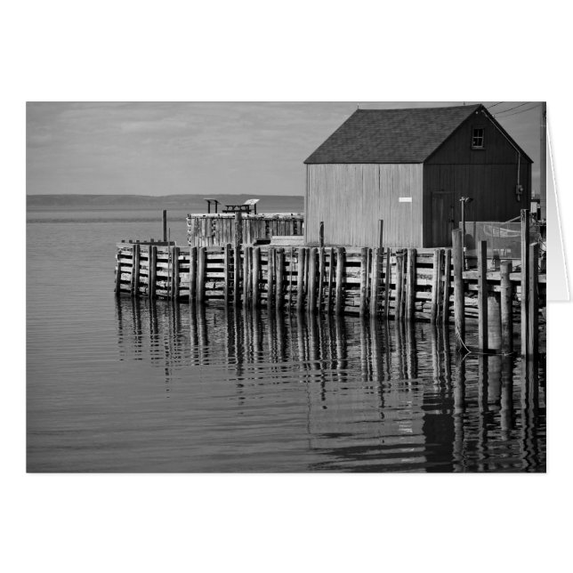 Cartão de Cais (B&W) de Harbour de Hall (Frente Horizontal)