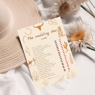 Cartão de Calçado para casamento Boho Ocidental