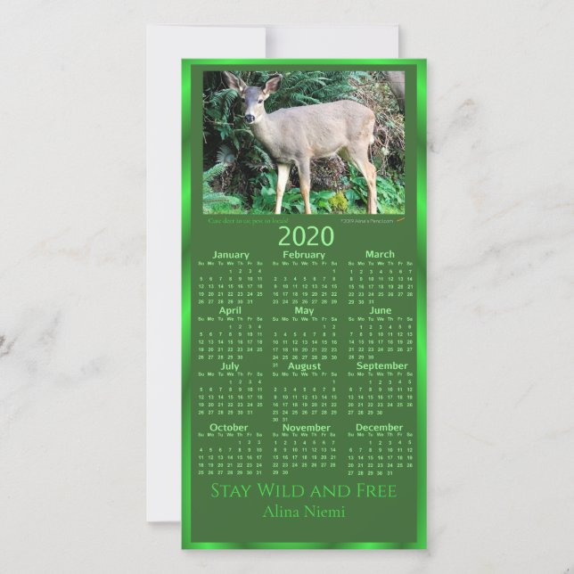 cartão de calendário alina 2020 (Frente)