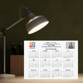 Cartão de Calendário da Empresa do Logotipo Comerc