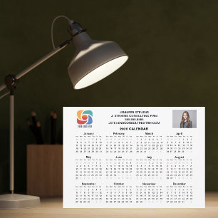 Cartão de Calendário da Empresa do Logotipo Comerc