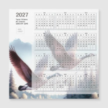 Cartão de Calendário de 2027 com Logotipo da Empre