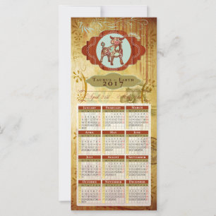 Cartão de Calendário do Horoscópio 2017 ~ Taurus