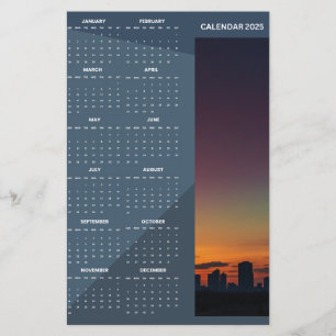 Cartão de calendário orçamental 2025