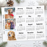 Cartão de Calendário Personalizado de Pet de Cacho<br><div class="desc">Apresentando nosso cartão de calendário 2025, a combinação perfeita do design moderno e do toque pessoal! Este calendário único apresenta um layout de 12 meses em cada placa, oferecendo uma maneira compacta e conveniente de planejar seu ano. Com espaço para três fotos personalizáveis, você pode mostrar seus momentos familiares favoritos,...</div>