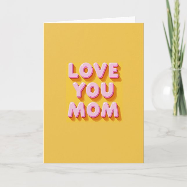 Cartão de Calêndula de Amor à Mamãe (Frente)