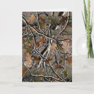 Cartão de Camuflagem, Aniversários, Eventos, Caça,