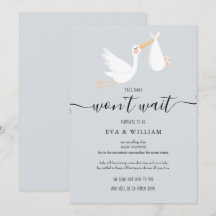 Cartão de Cancelamento de Chá de Bebê ou Celebraçã