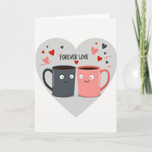Cartão de Canecas de Amor Eterno