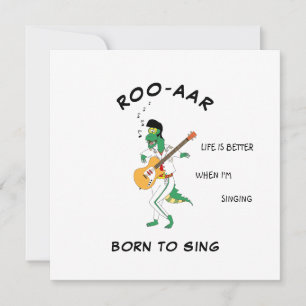 Cartão de Caneta Sonora Dino Singer Mascarado para