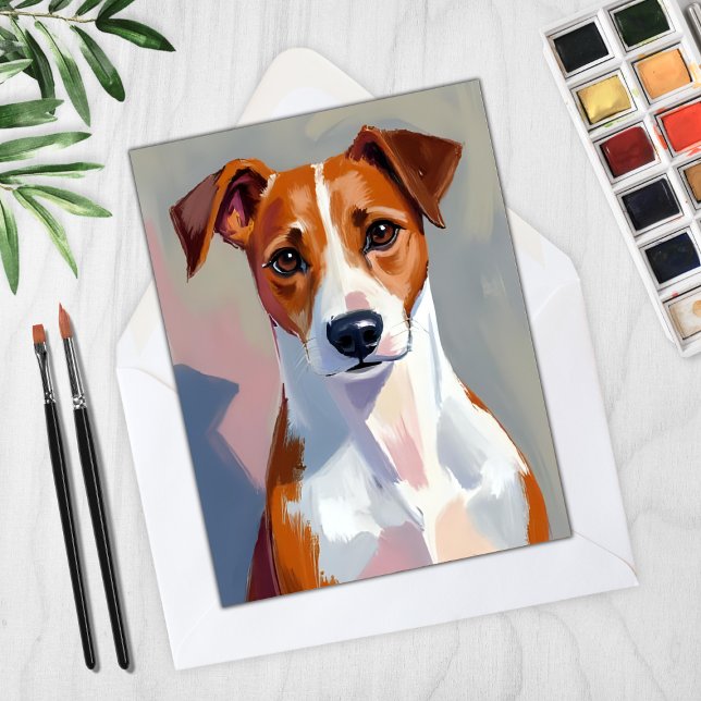 Cartão de Cão de Estimação Pintura de Terrier Jack (Criador carregado)