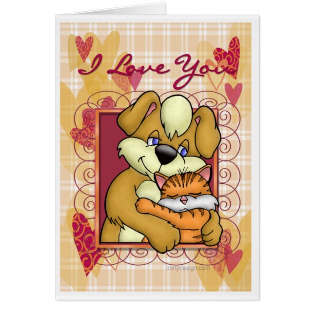 Cartão de cão N para gatos (Frente)