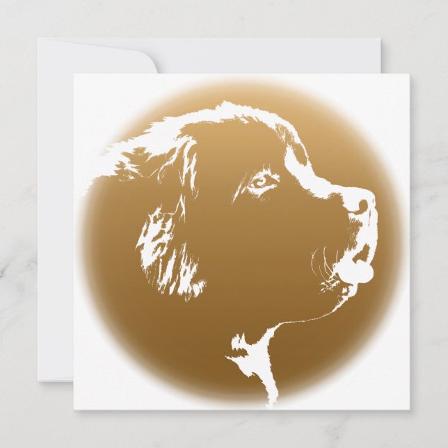 Cartão de Cão Personalizado para Convites em Terra (Frente)