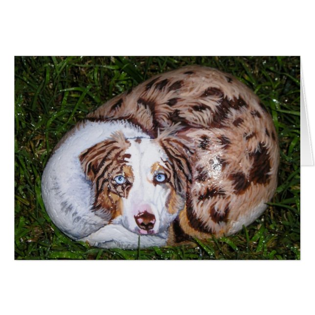 Cartão de cão "Rusty" (Frente Horizontal)