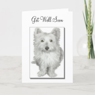 Cartão de cão westie fofo 'Get Good Logo'