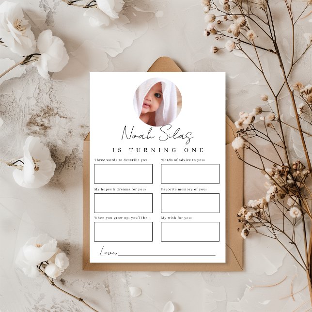 Cartão de Cápsula de Primeiro Aniversário (Criador carregado)