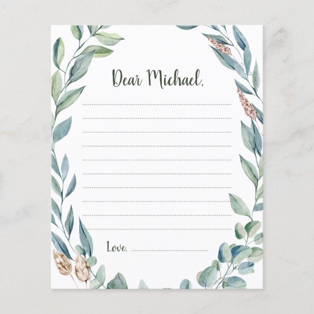 Cartão de cápsula de Tempo de Quadro Verde (Frente)