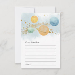 Cartão de Cápsula do Tempo de Aniversário no Espaç