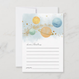 Cartão de Cápsula do Tempo de Aniversário no Espaç