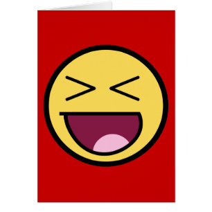 Cartão de cara impressionante feliz