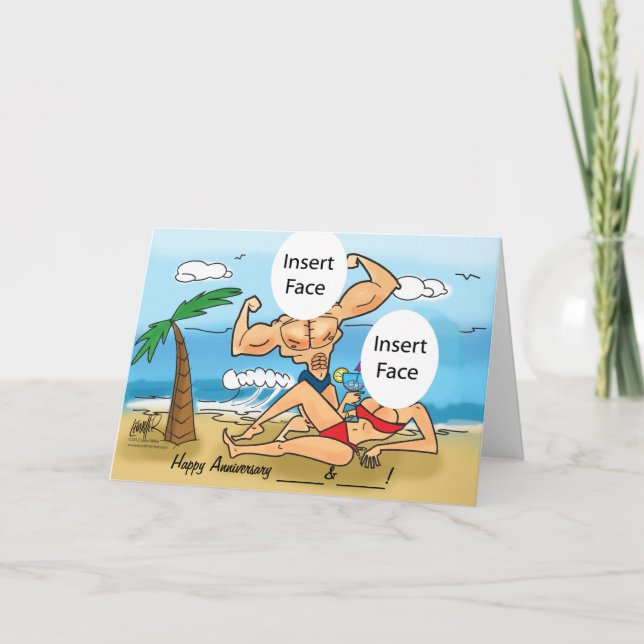 Cartão de Caricatura de Fotografia Personalizada d (Frente)