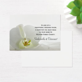 Cartão de Caridade para Orquídea Branca e Casament