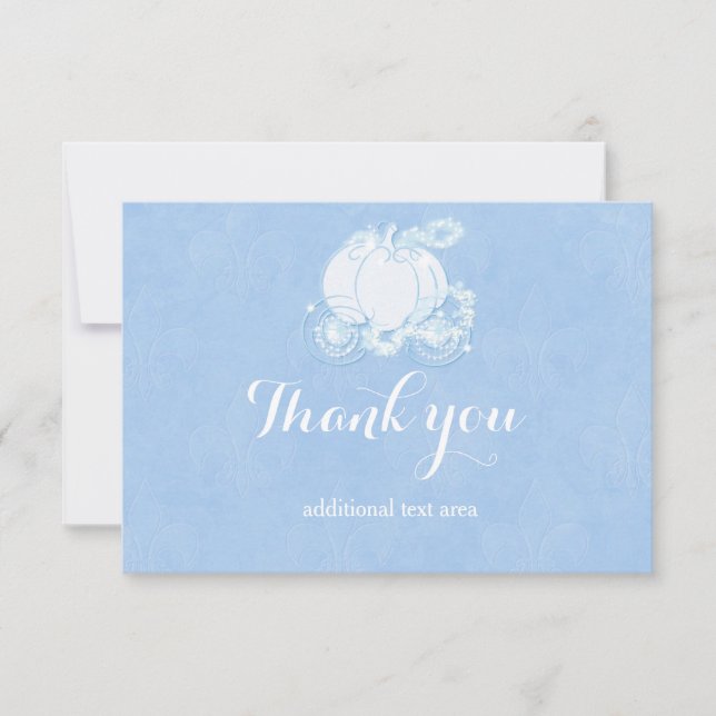 Cartão de Carruagem da Princesa Real Cinderela Azu (Frente)