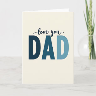 Cartão de Carta com Gradiente "Love You Dad"