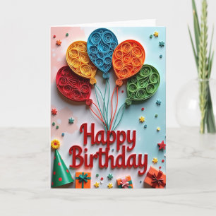 Cartão de Carta de Aniversário em Negrito