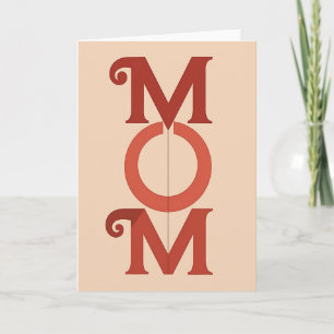 Cartão de Carta do Dia das Mães Rústico
