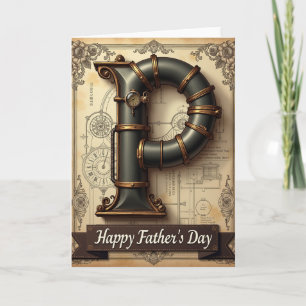 Cartão de Carta do Dia dos Pais Steampunk