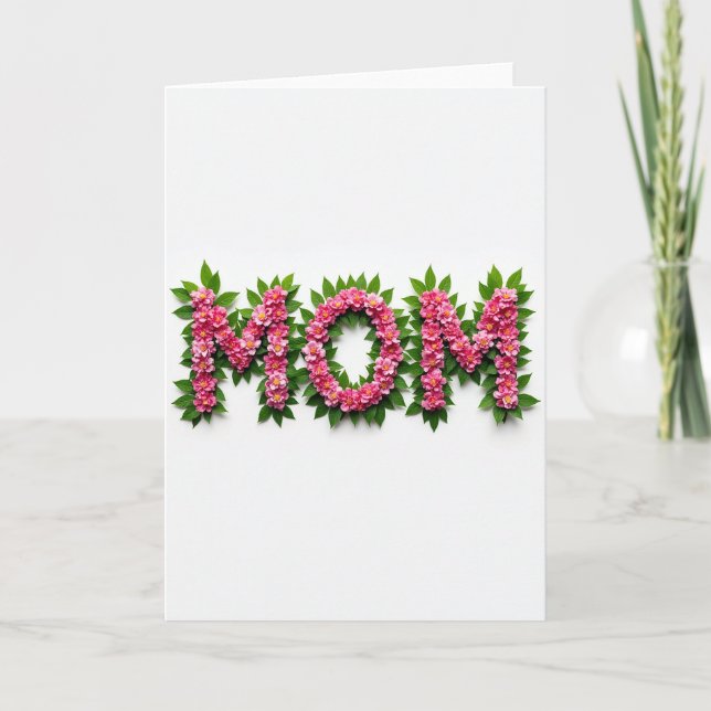 Cartão de Carta Floral Melhor Mãe (Frente)