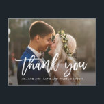 Cartão de Cartões de agradecimentos de Casamento d<br><div class="desc">Enviar sua nota de agradecimento será uma brisa com este obrigado e chique que você faz. Visite nossa sala de exposição de designs em WWW.BERRYBERRYSWEET.COM</div>