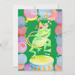 Cartão de Cartões de aniversários da neta.
