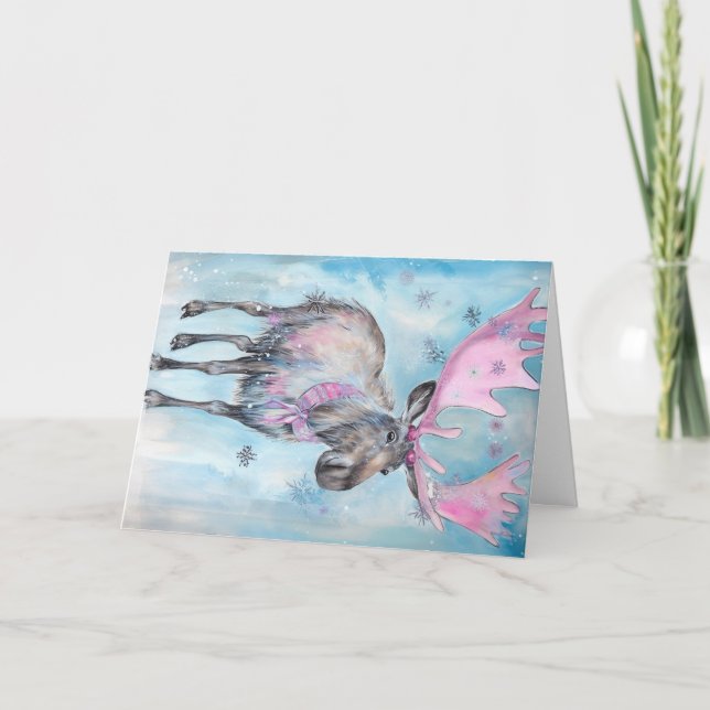 Cartão de Cartões de natal de alce para bebês de N (Frente)