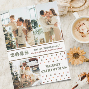 Cartão de Cartões de natal de Colagem de Fotos Boh