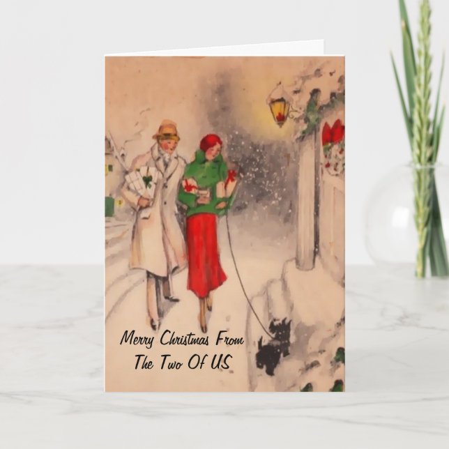 Cartão de cartões de natal de nós dois (Frente)