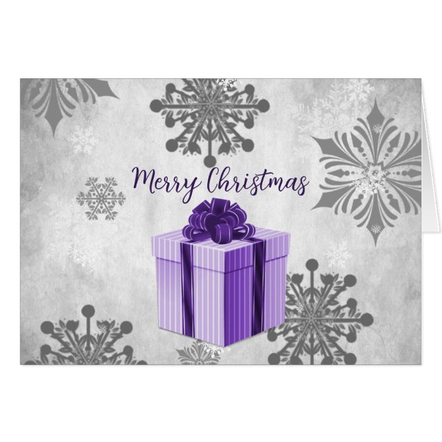 Cartão de Cartões de natal de presente de Natal ro (Frente Horizontal)